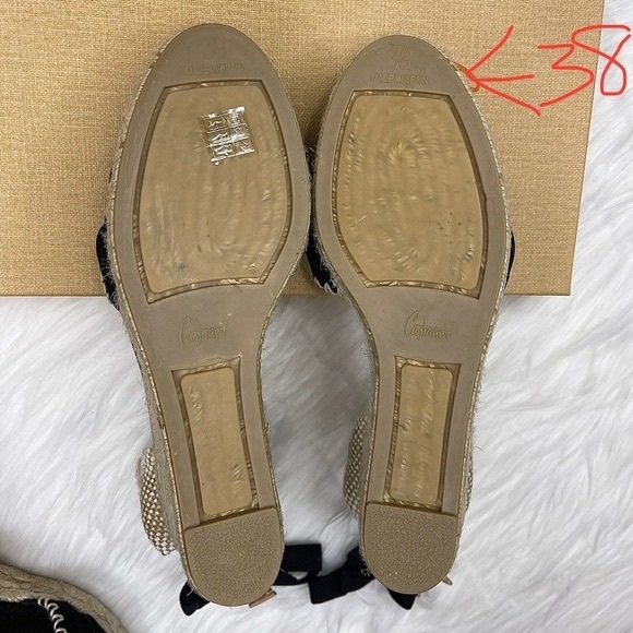 🆕 Castañer Cici Espadrille - Black, Tan & White - Picture 6 of 6
